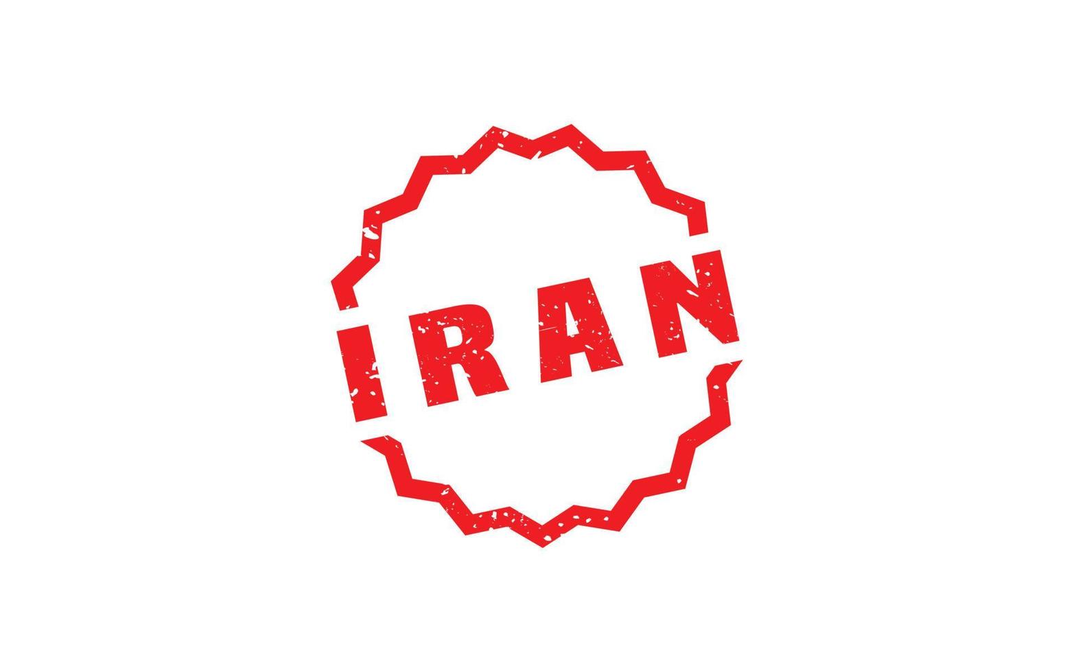 iran stämpel sudd med grunge stil på vit bakgrund vektor