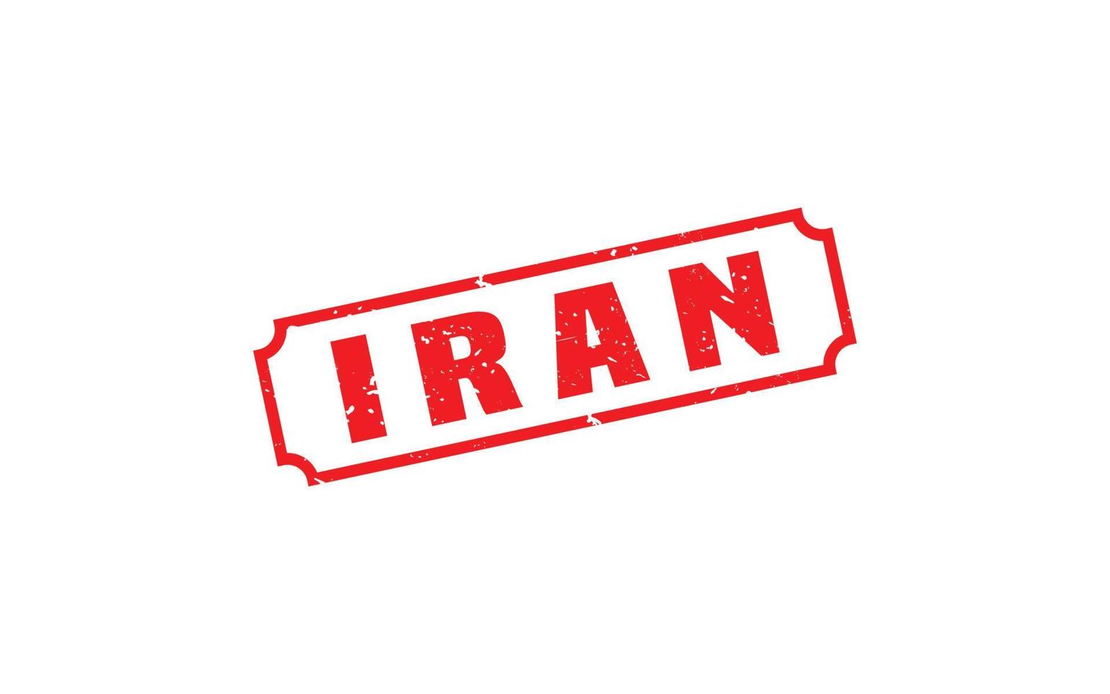 iran stämpel sudd med grunge stil på vit bakgrund vektor