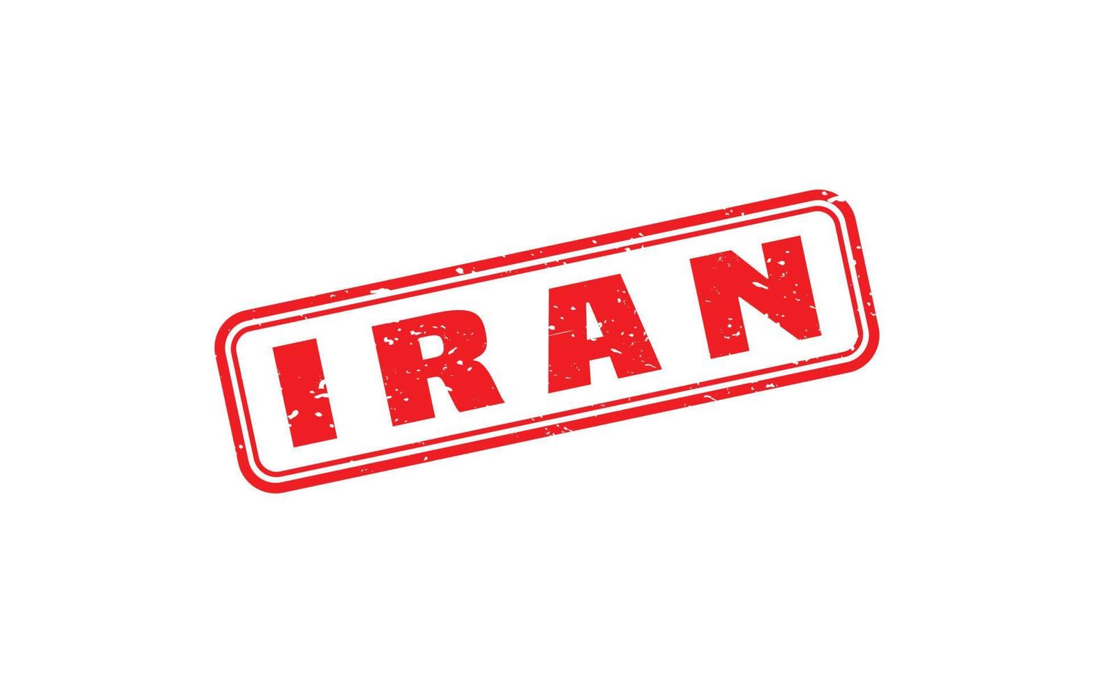 Iran-Stempelgummi mit Grunge-Stil auf weißem Hintergrund vektor