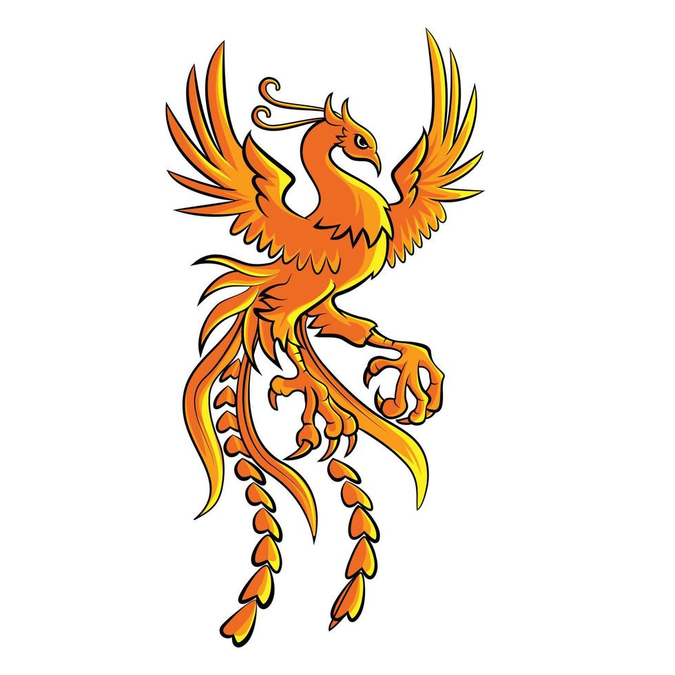 fågel Fenix symbol illustration vektor