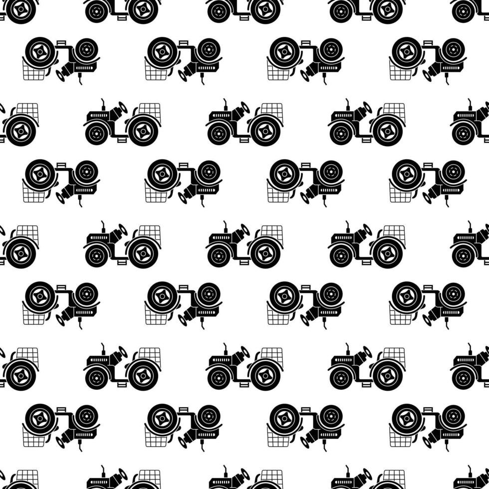 Bauernhof-Traktor-Muster nahtloser Vektor