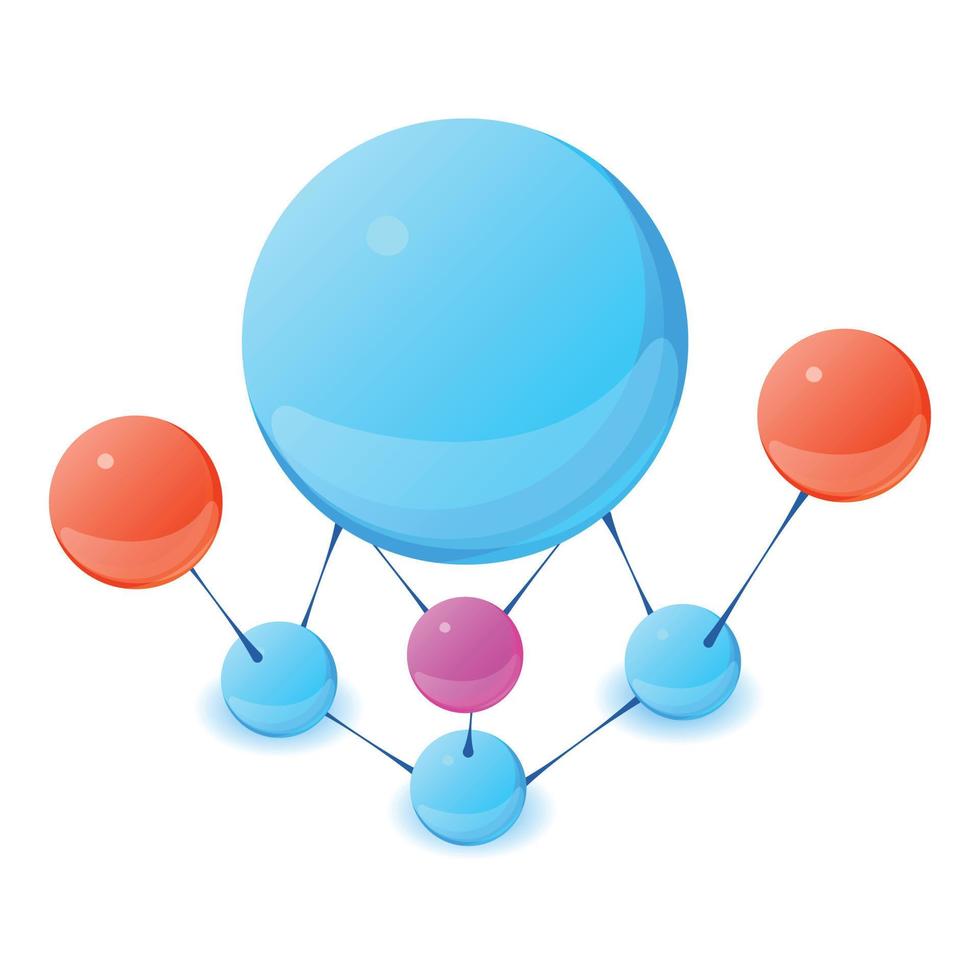 molekyl modell ikon, isometrisk stil vektor