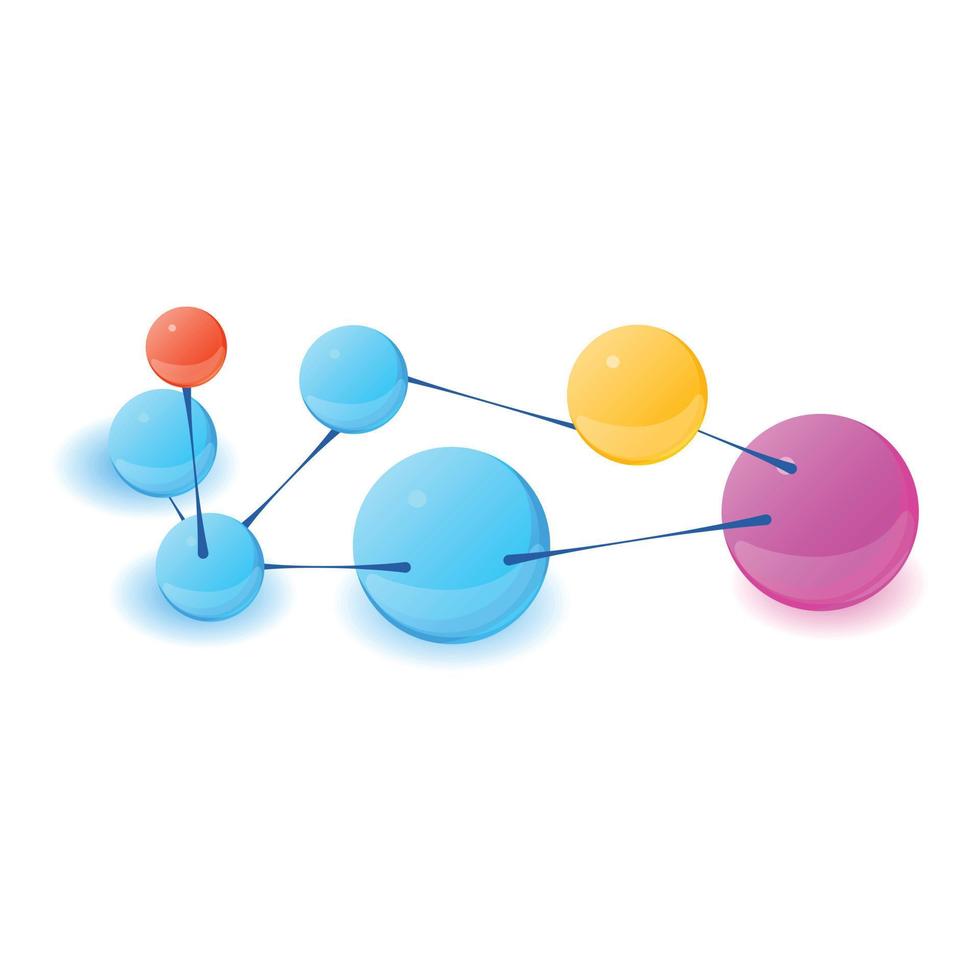 Form-Molekül-Symbol, isometrischer Stil vektor