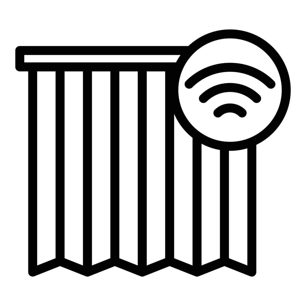 intelligentes Office-WLAN-Symbol, Umrissstil vektor