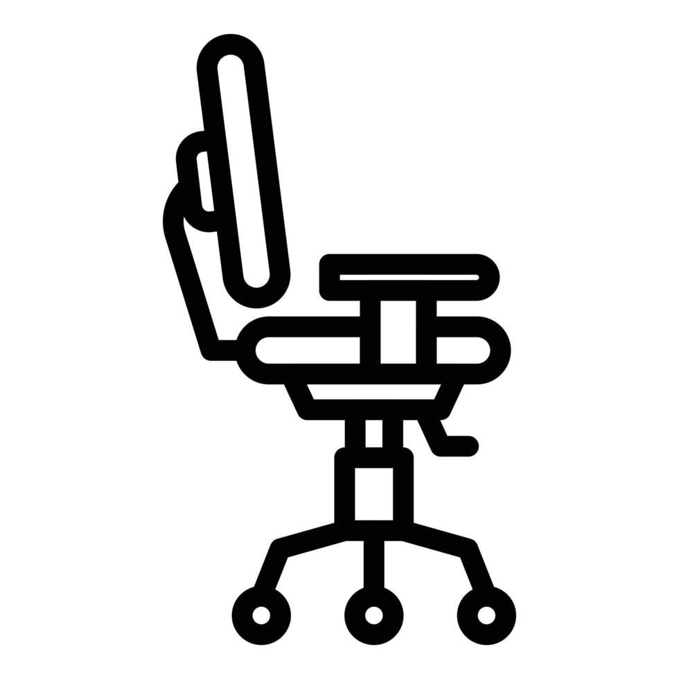 Smart Office Chef Stuhl Symbol, Outline-Stil vektor