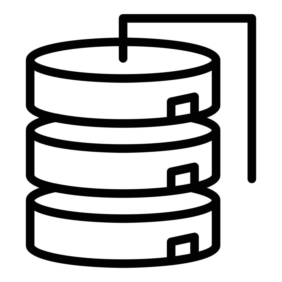 API-Server-Symbol, Umrissstil vektor