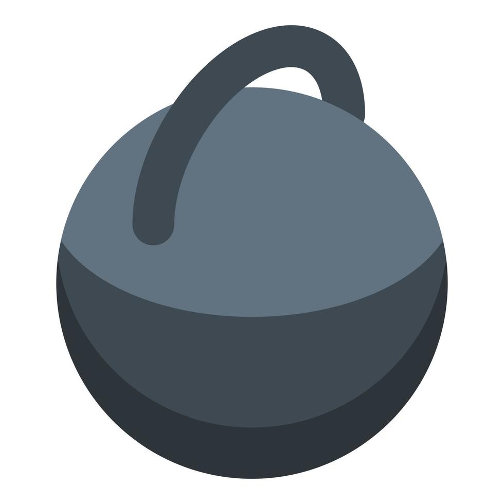 Kettlebell-Symbol, isometrischer Stil vektor