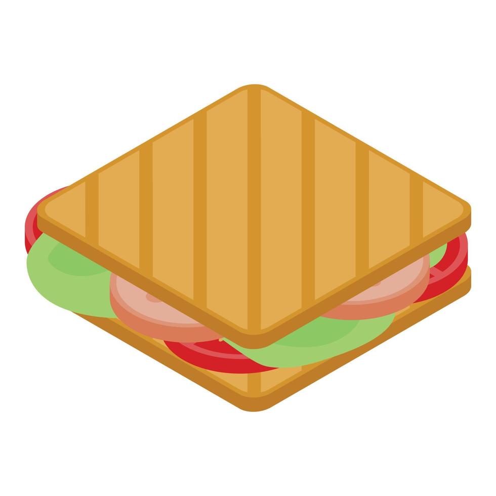 kontor smörgås ikon, isometrisk stil vektor