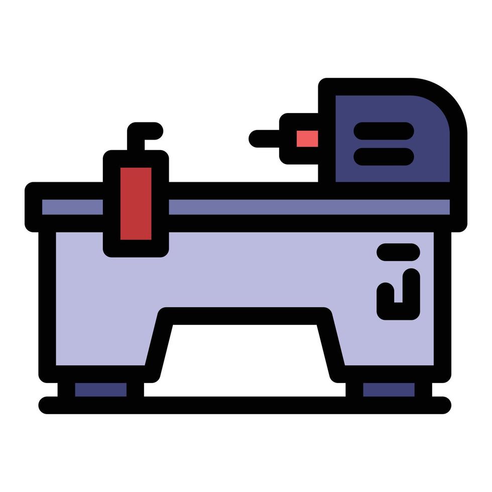 elektrische Fräsmaschine Symbol Farbe Umriss Vektor