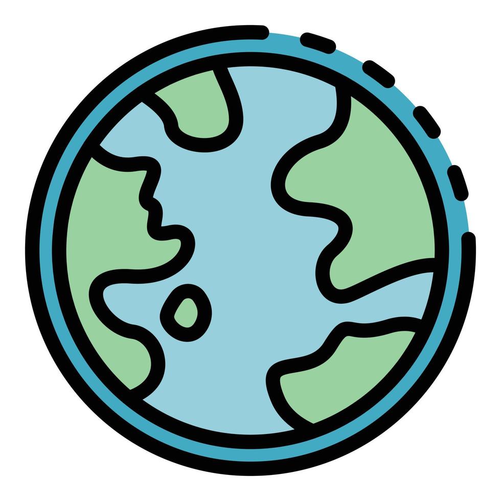 jord ikon Färg översikt vektor