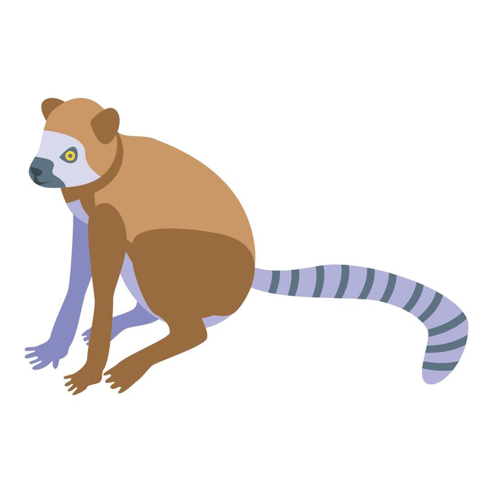 apa lemur ikon, isometrisk stil vektor