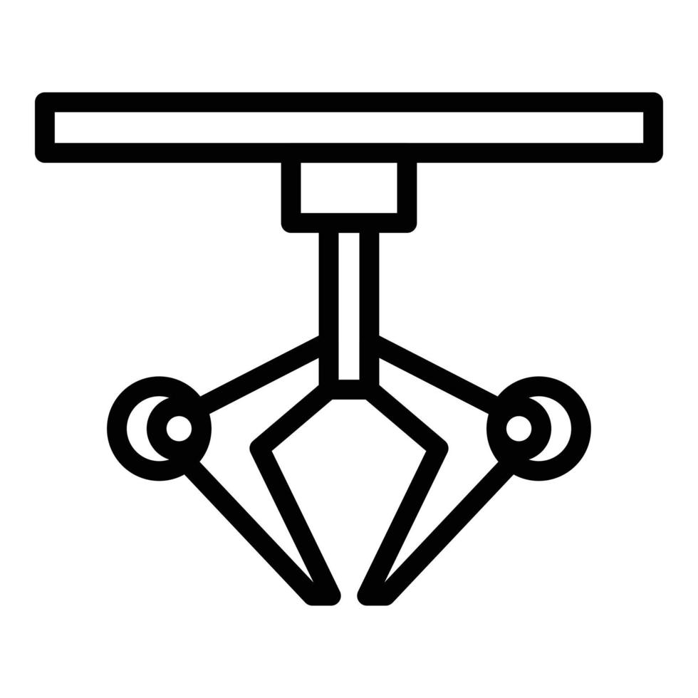 Arm-Maschinensymbol-Umrissvektor. Roboterhand vektor