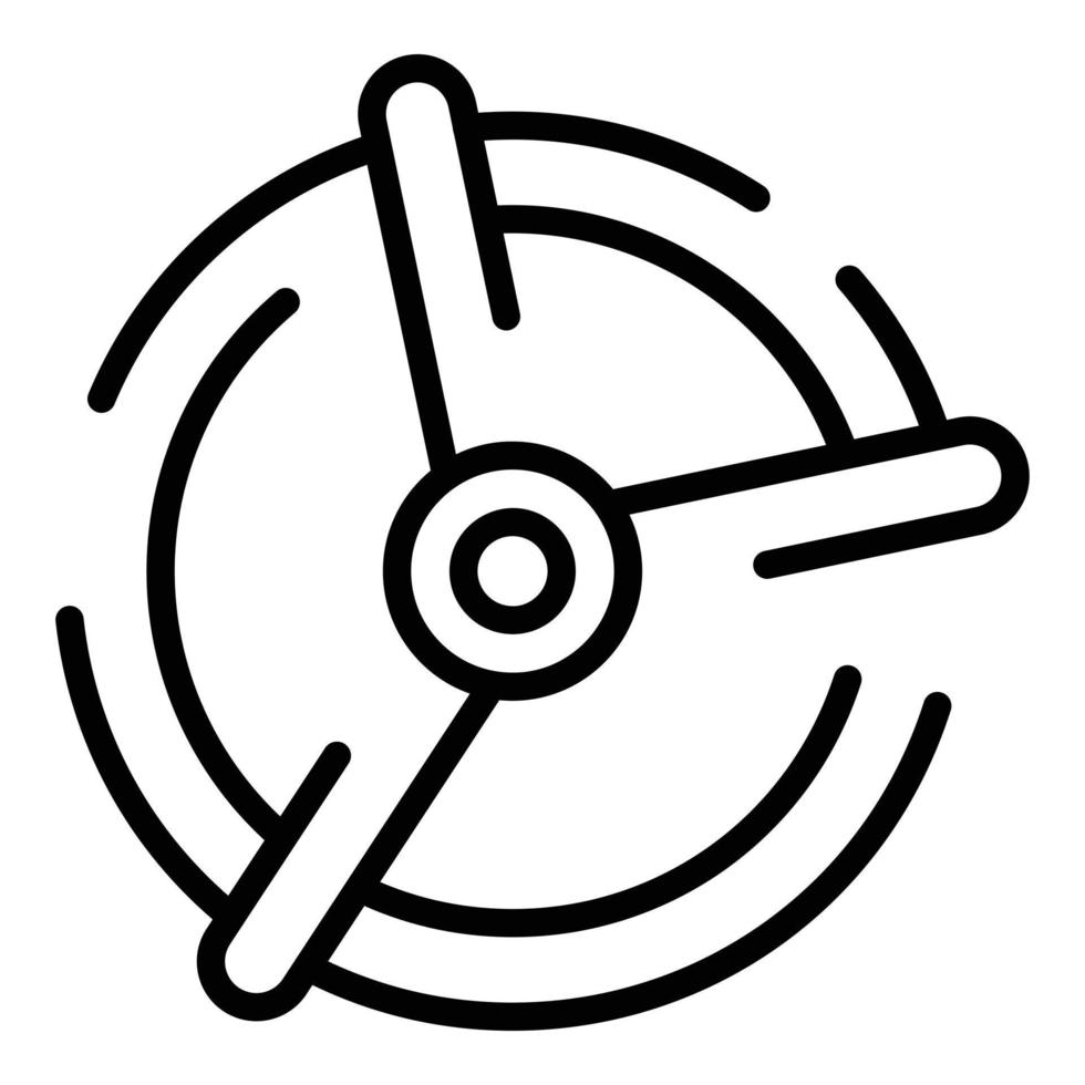 Windmühle Energie Symbol Umrissvektor. Windkraft vektor