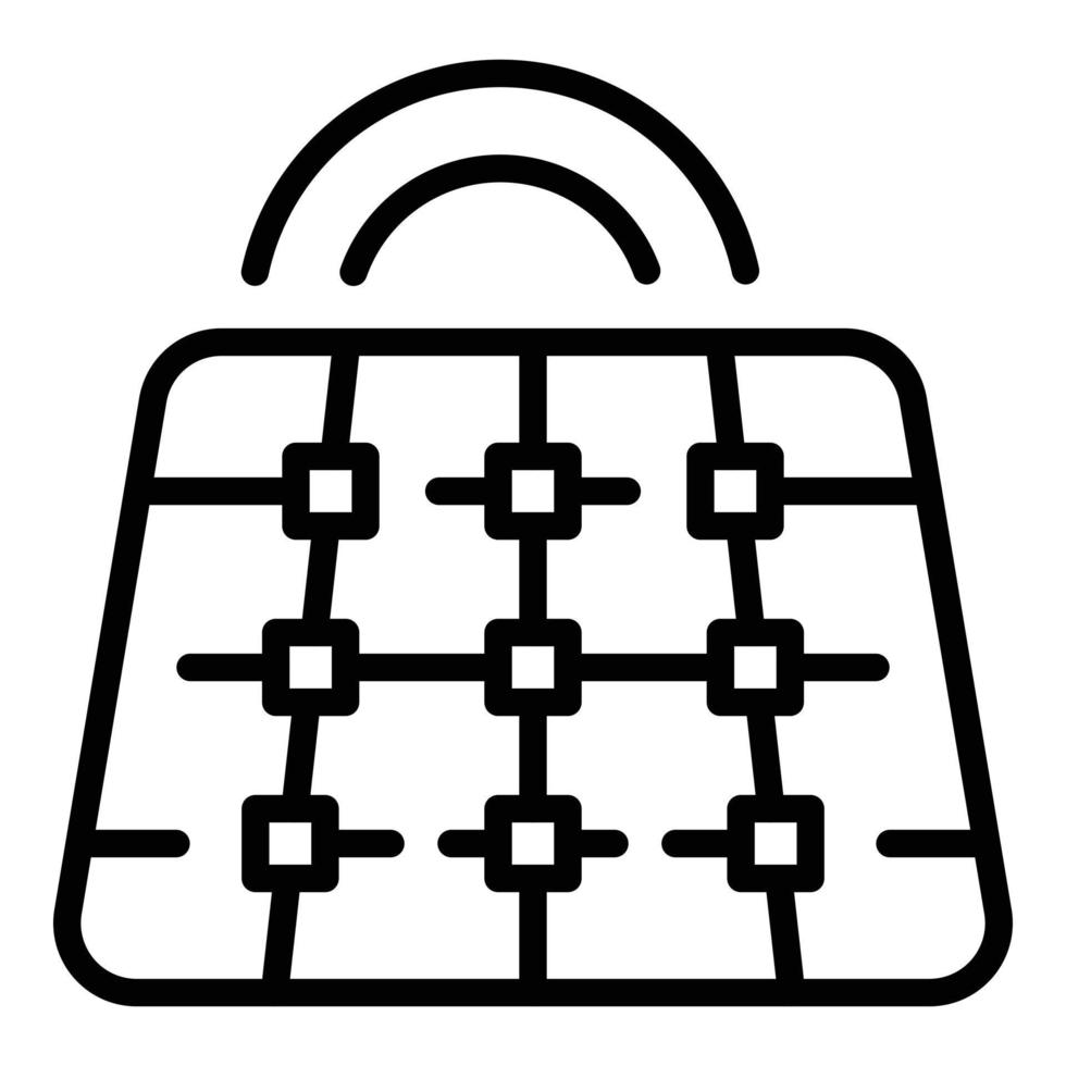 Umrissvektor für das Symbol für die Installation von Solarmodulen. Energie zu Hause vektor