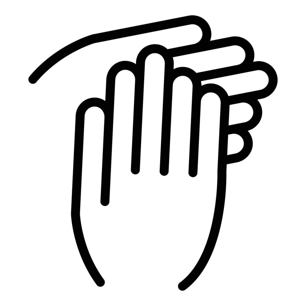 Handclap-Symbol Umrissvektor zu loben. Applaus mit Händeklatschen vektor