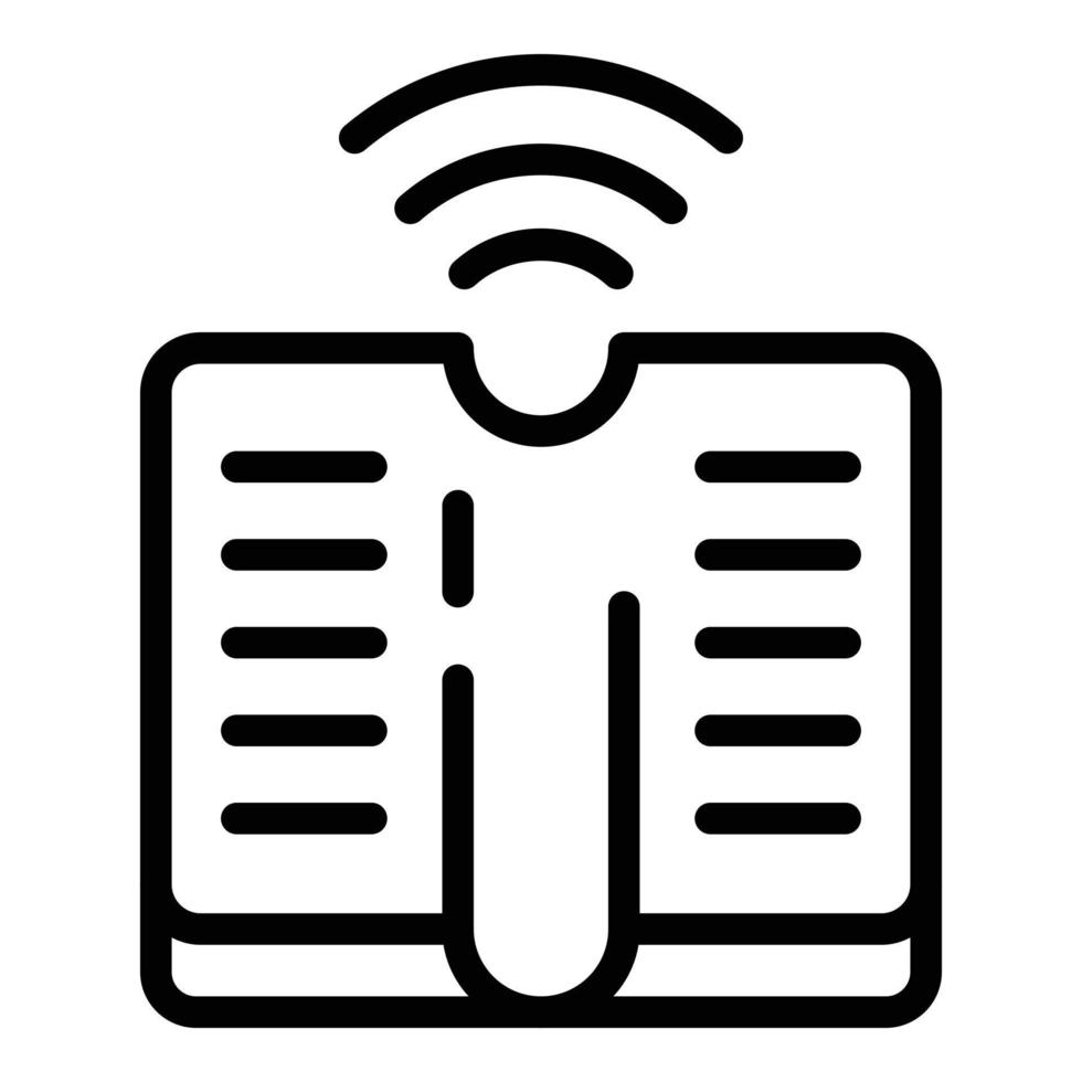 Lern-Webinar-Icon-Umrissvektor. Online-Klasse vektor