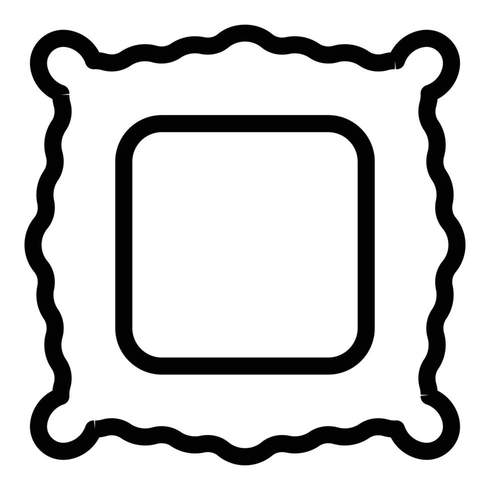 ravioli traditionell ikon, översikt stil vektor