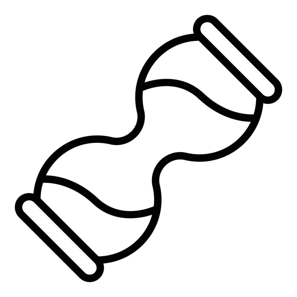 Sanduhr-Symbol für späte Arbeit, Umrissstil vektor