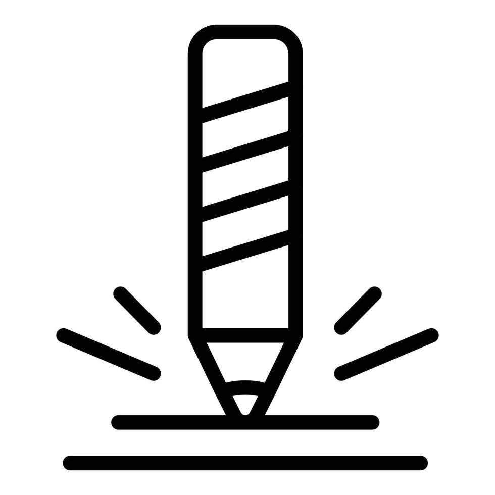 Industriebohrer-Symbol Umrissvektor. Ölbohrinsel vektor