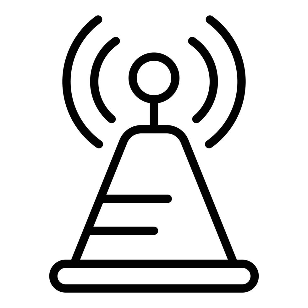 Funkturm-Internet-Symbol, Umrissstil vektor