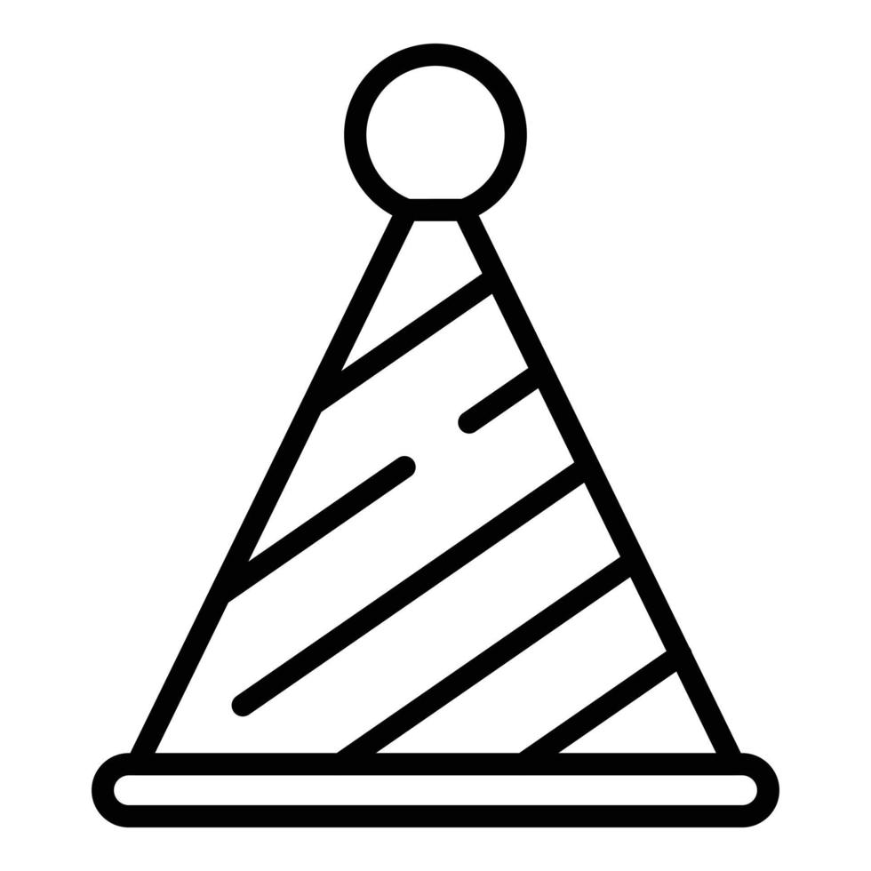 Band-Party-Hut-Symbol, Umriss-Stil vektor