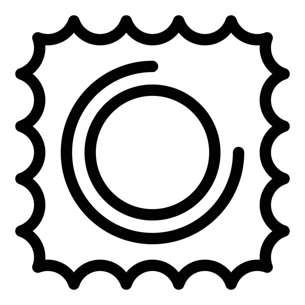 Ravioli-Pasta-Symbol, Umrissstil vektor