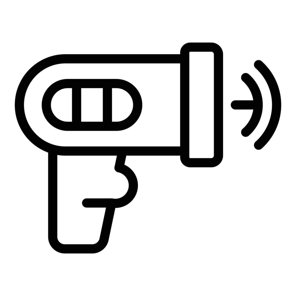 Symbol für Laser-Entfernungsmesser, Umrissstil vektor