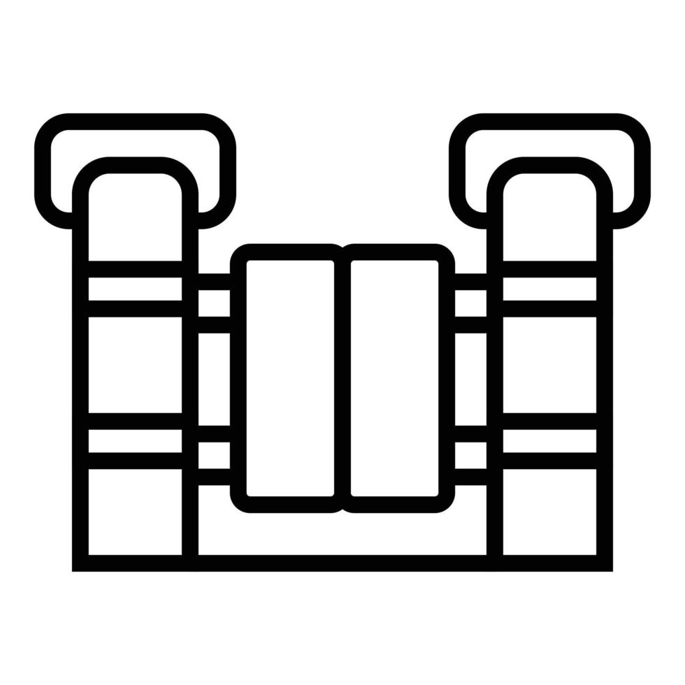 U-Bahn-Barriere-Symbol, Umrissstil vektor