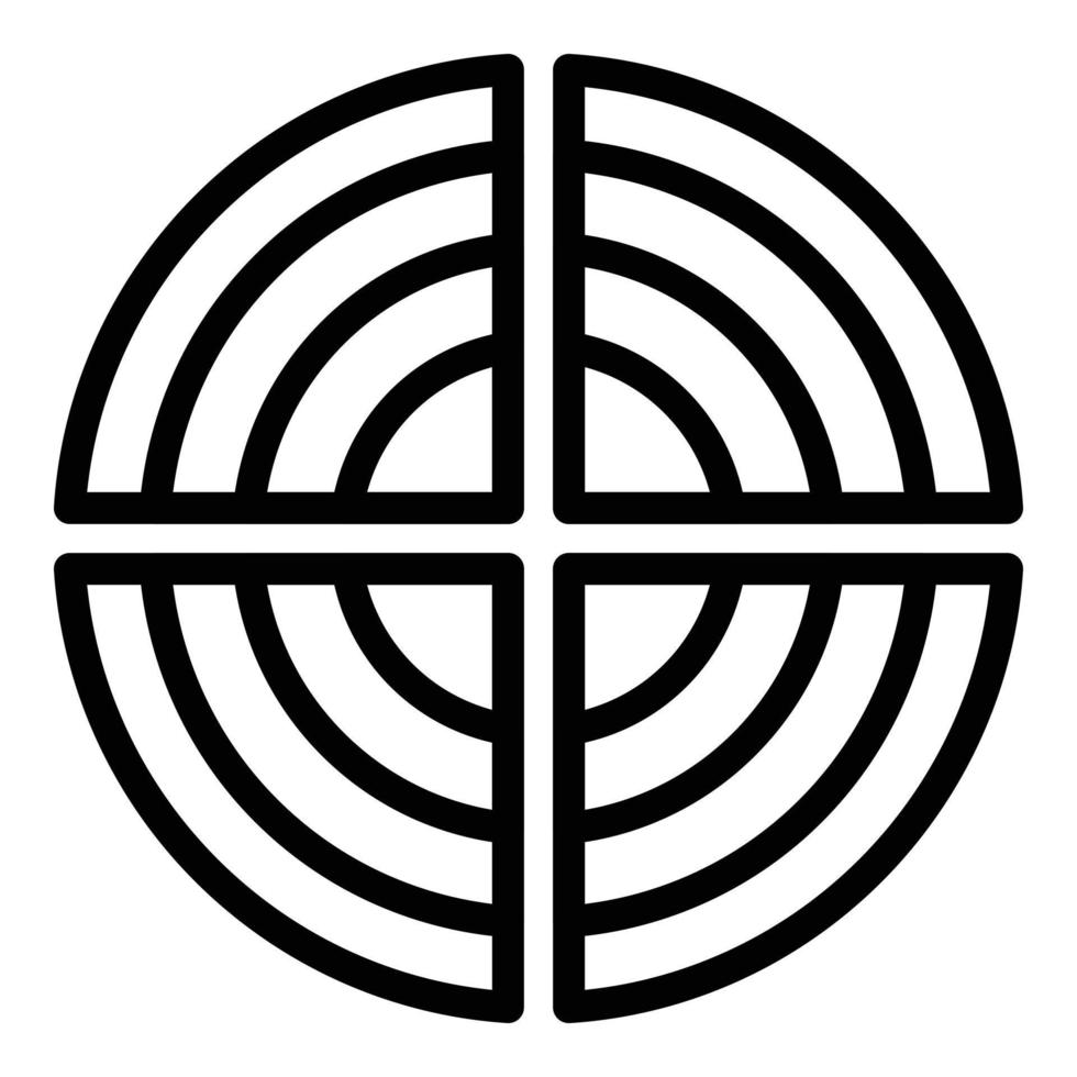 Spulenkühler-Symbol, Umrissstil vektor