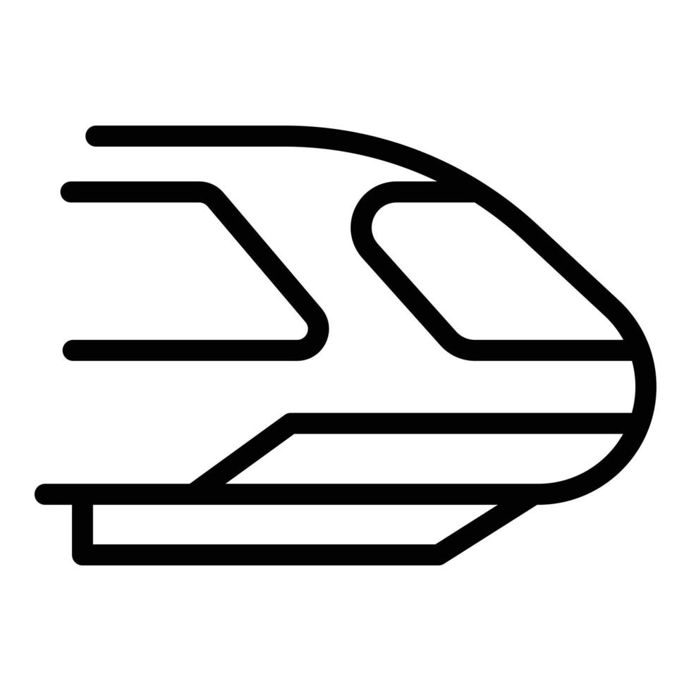 Reise-Schnellzug-Symbol, Umrissstil vektor