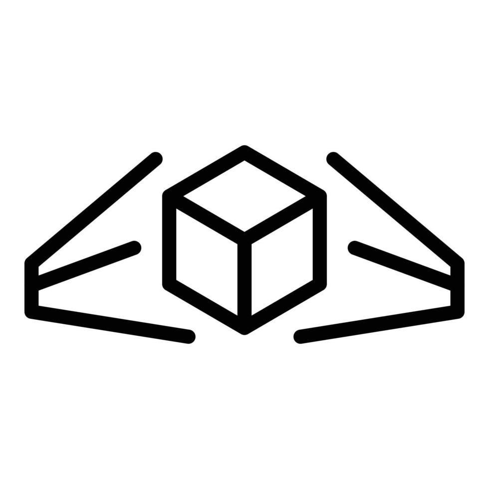 Box vr-Symbol, Umrissstil vektor