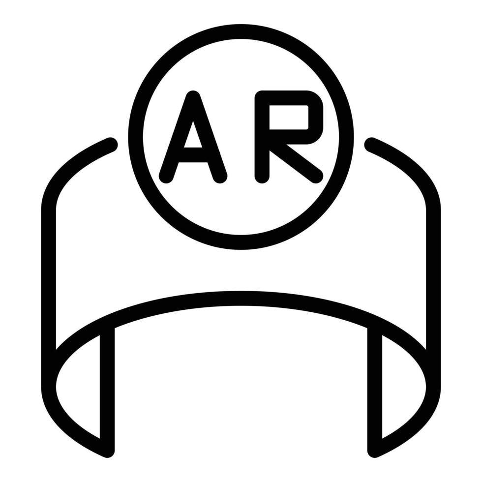 ar rundes Symbol, Umrissstil vektor