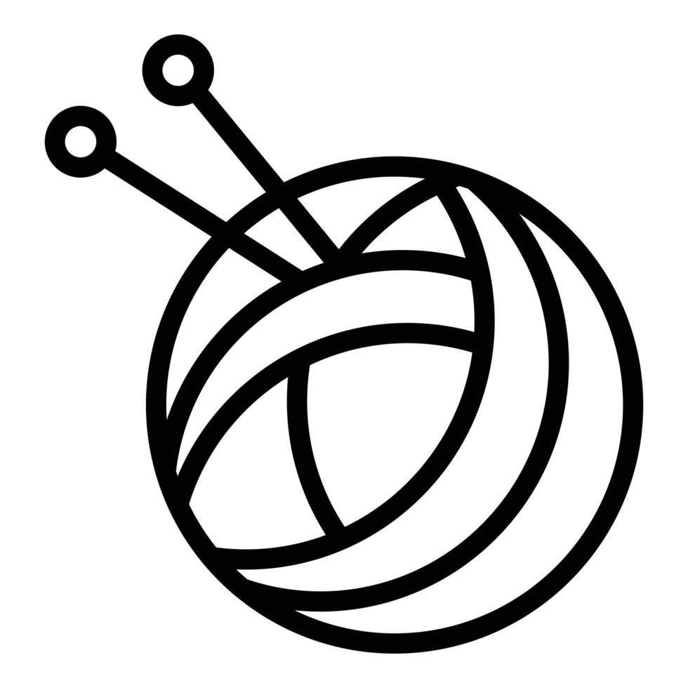 Thread-Ball-Symbol, Umrissstil vektor