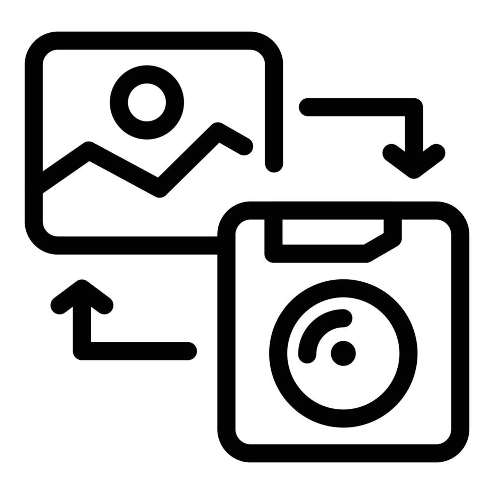 Filtersymbol für Inhaltsbilder, Umrissstil vektor