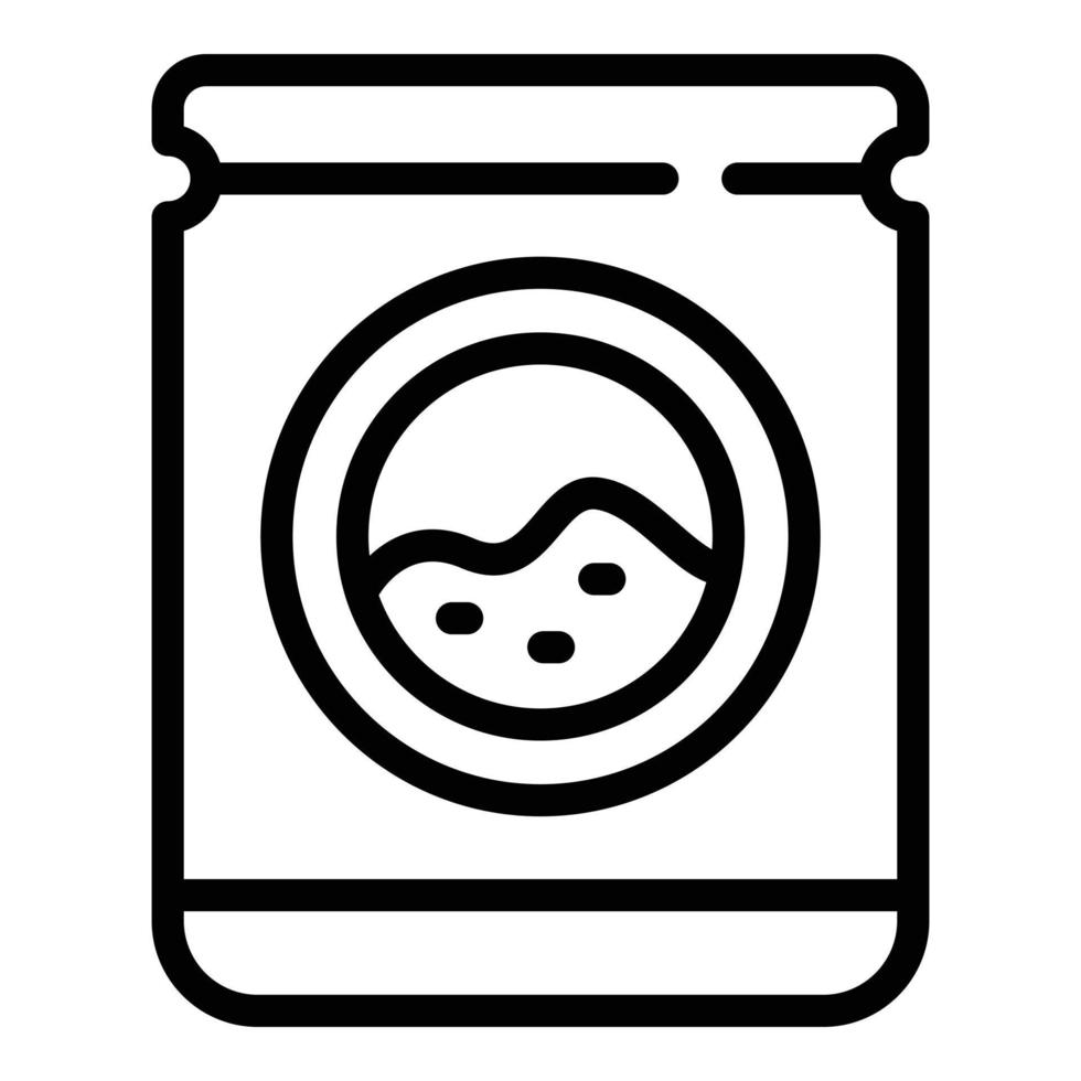 wasabi pulver ikon, översikt stil vektor