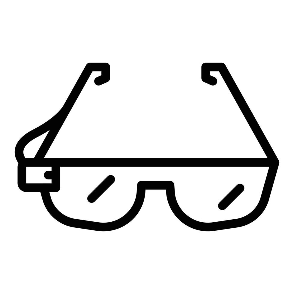 virtuell verklighet glasögon ikon, översikt stil vektor