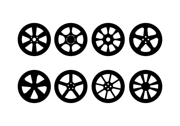 Bil Hubcap Vector Set