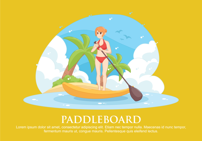 Paddleboard Vektor-Illustration vektor