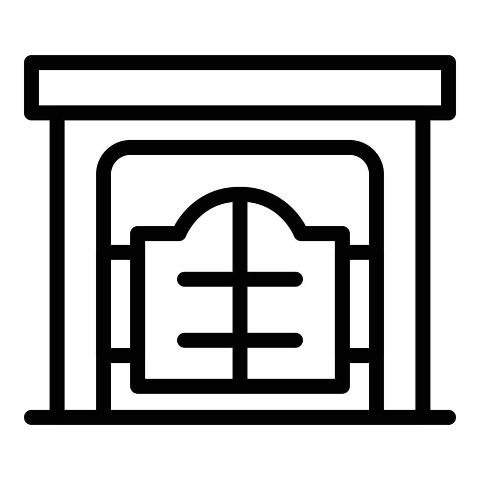 Ranch Gate-Symbol, Umrissstil vektor