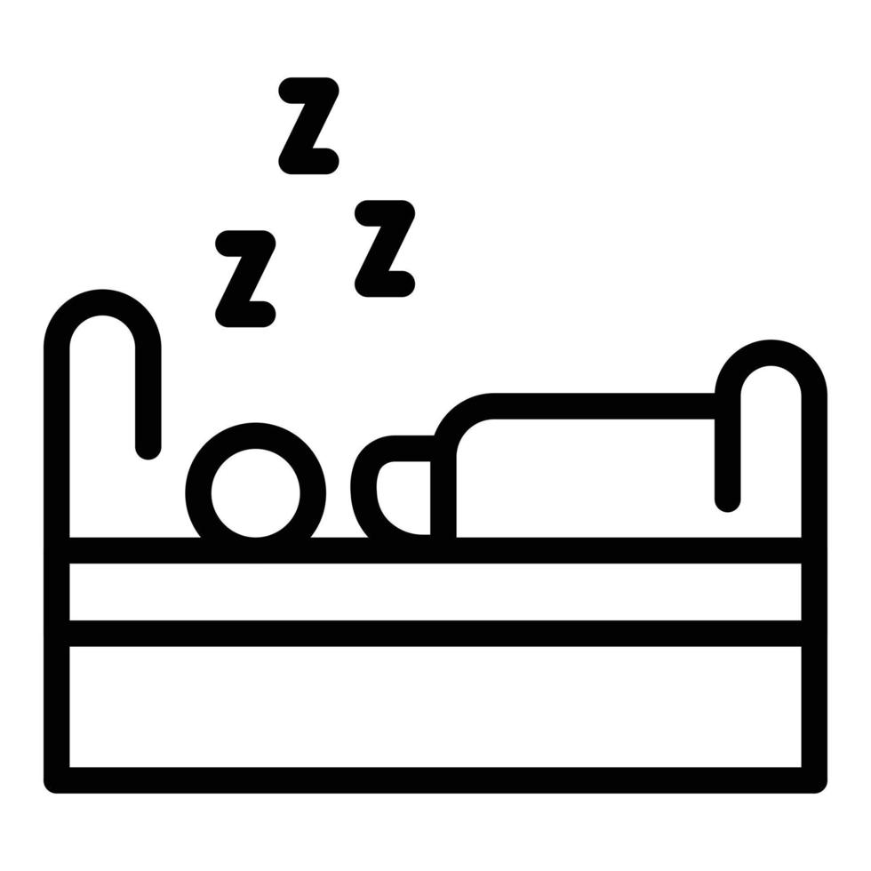 Schlafenszeit-Symbol, Umrissstil vektor