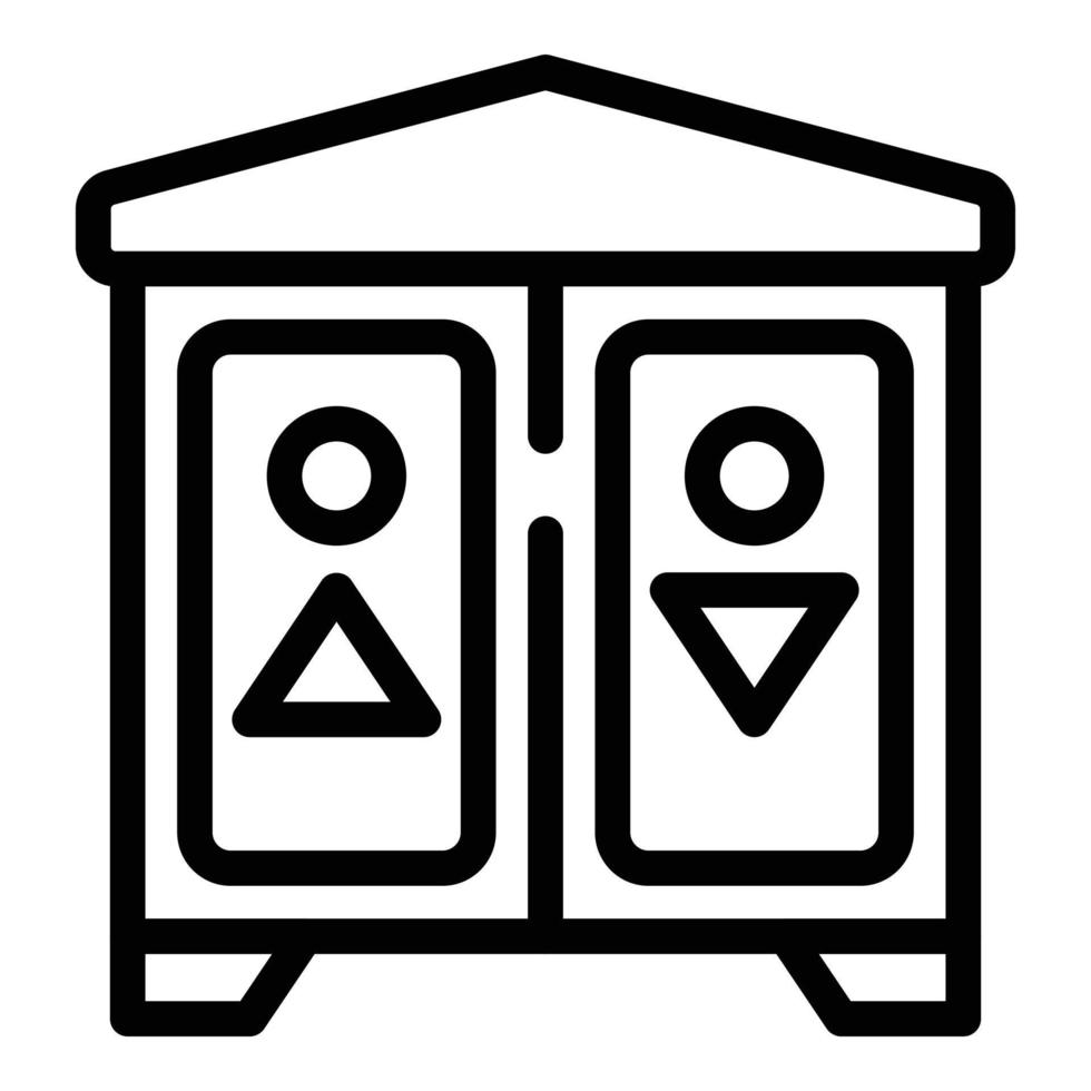 Symbol für WC-Raum, Umrissstil vektor