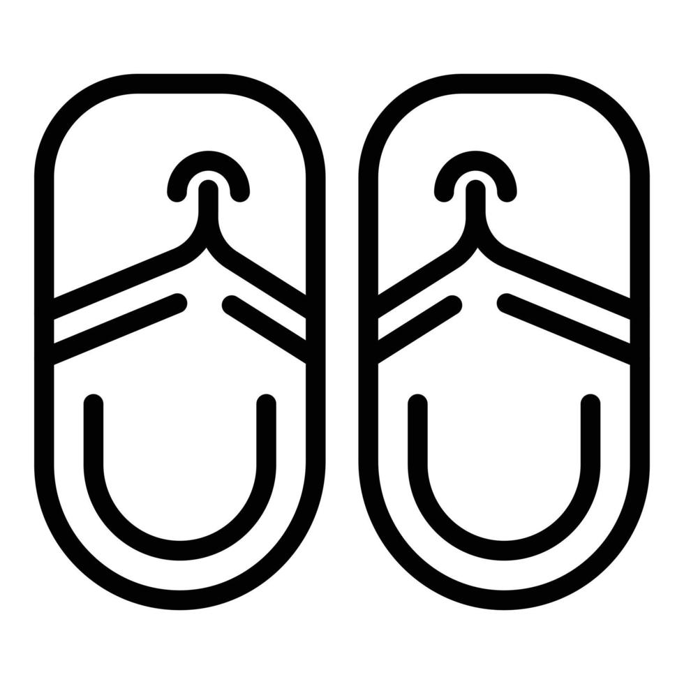 Wasserpantoffel-Symbol, Umrissstil vektor