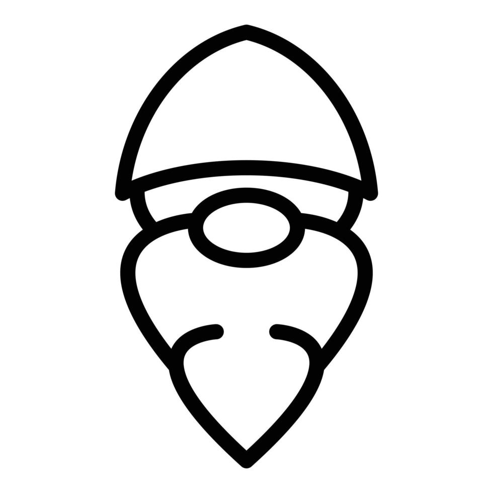 gnome ikon, översikt stil vektor