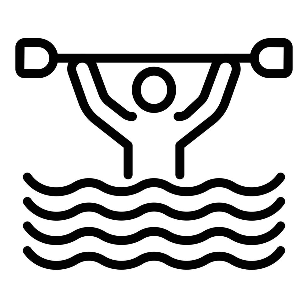 Gewinner-Schwimmer-Symbol, Umrissstil vektor