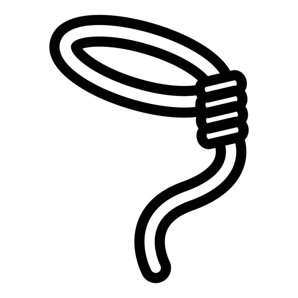 Lasso-Loop-Symbol, Umrissstil vektor