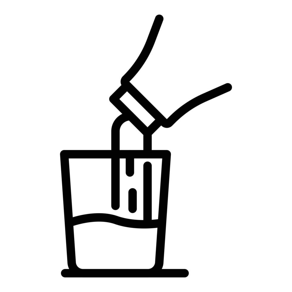 Milchprodukt-Vitamin-Symbol, Umrissstil vektor