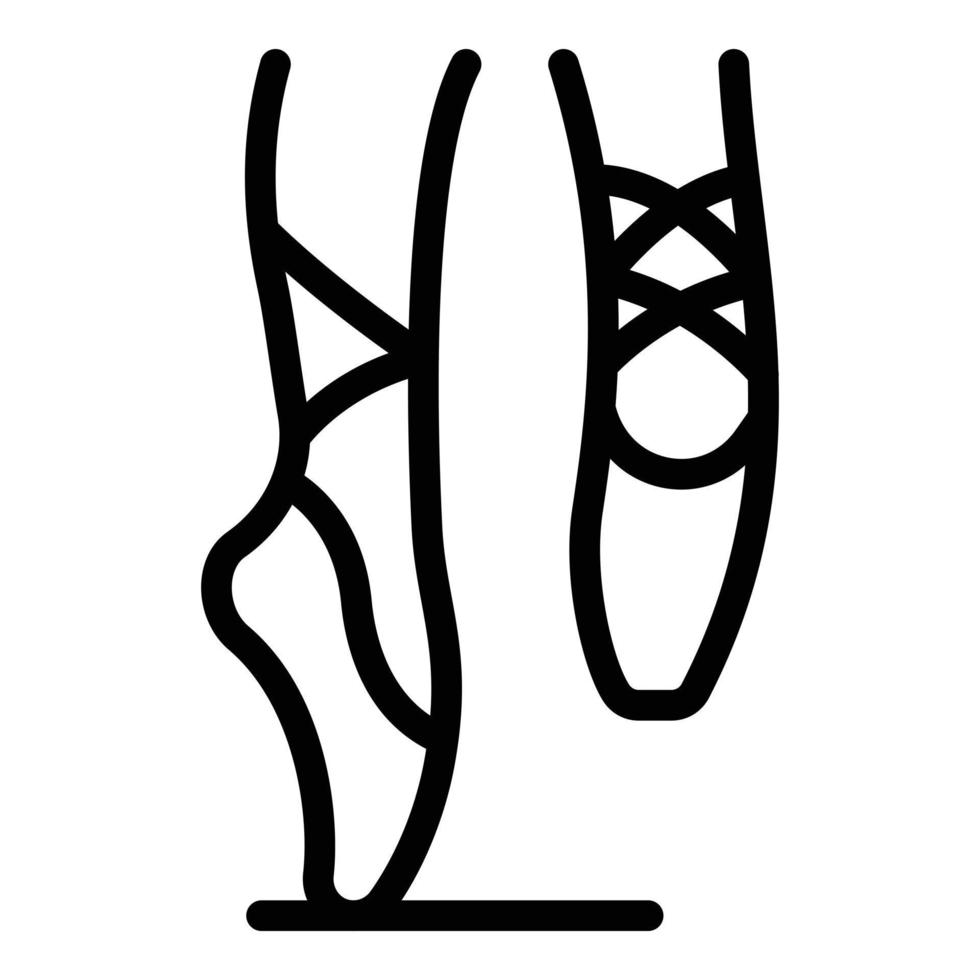 Spitzenschuhe Symbol, Umrissstil vektor