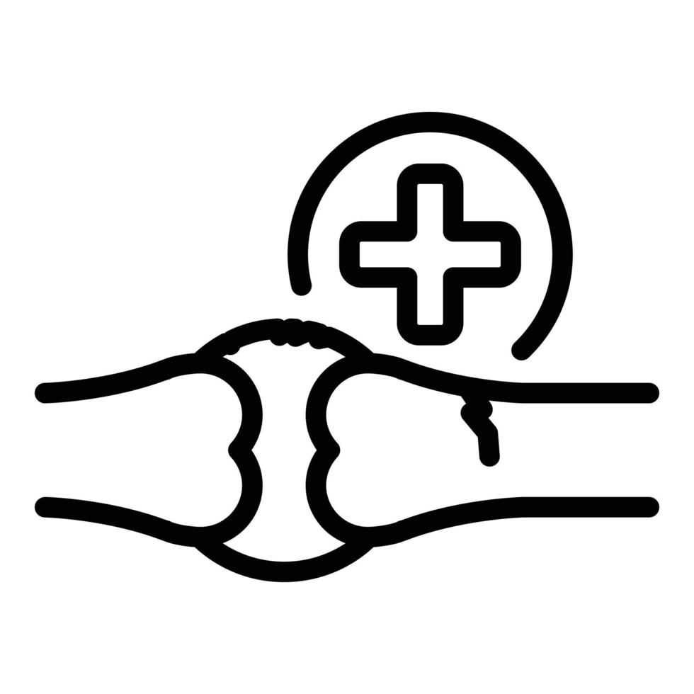 Symbol für medizinische Knochenpflege, Umrissstil vektor