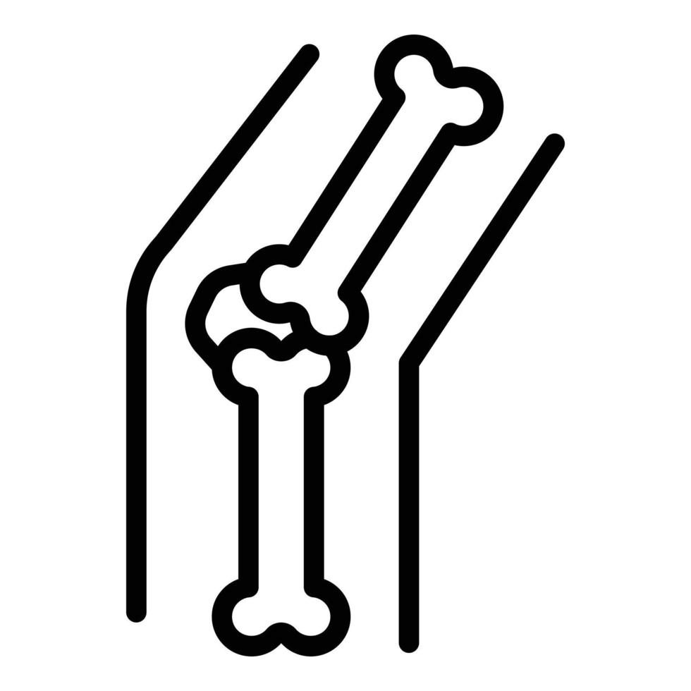 mänsklig knä ikon, översikt stil vektor