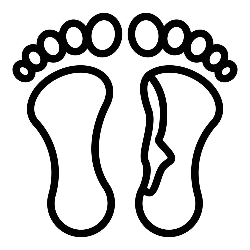 Fußgesundheitssymbol, Umrissstil vektor